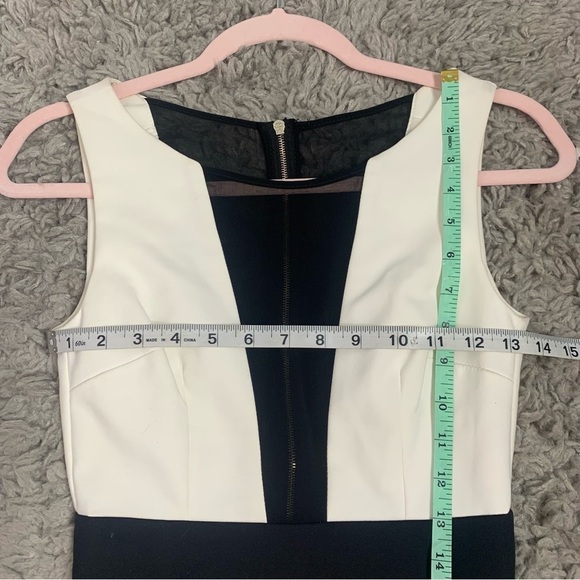 NWT Flavio Castellani Ivory And Black Elegant Bodycon Dress - Picture 15 of 16